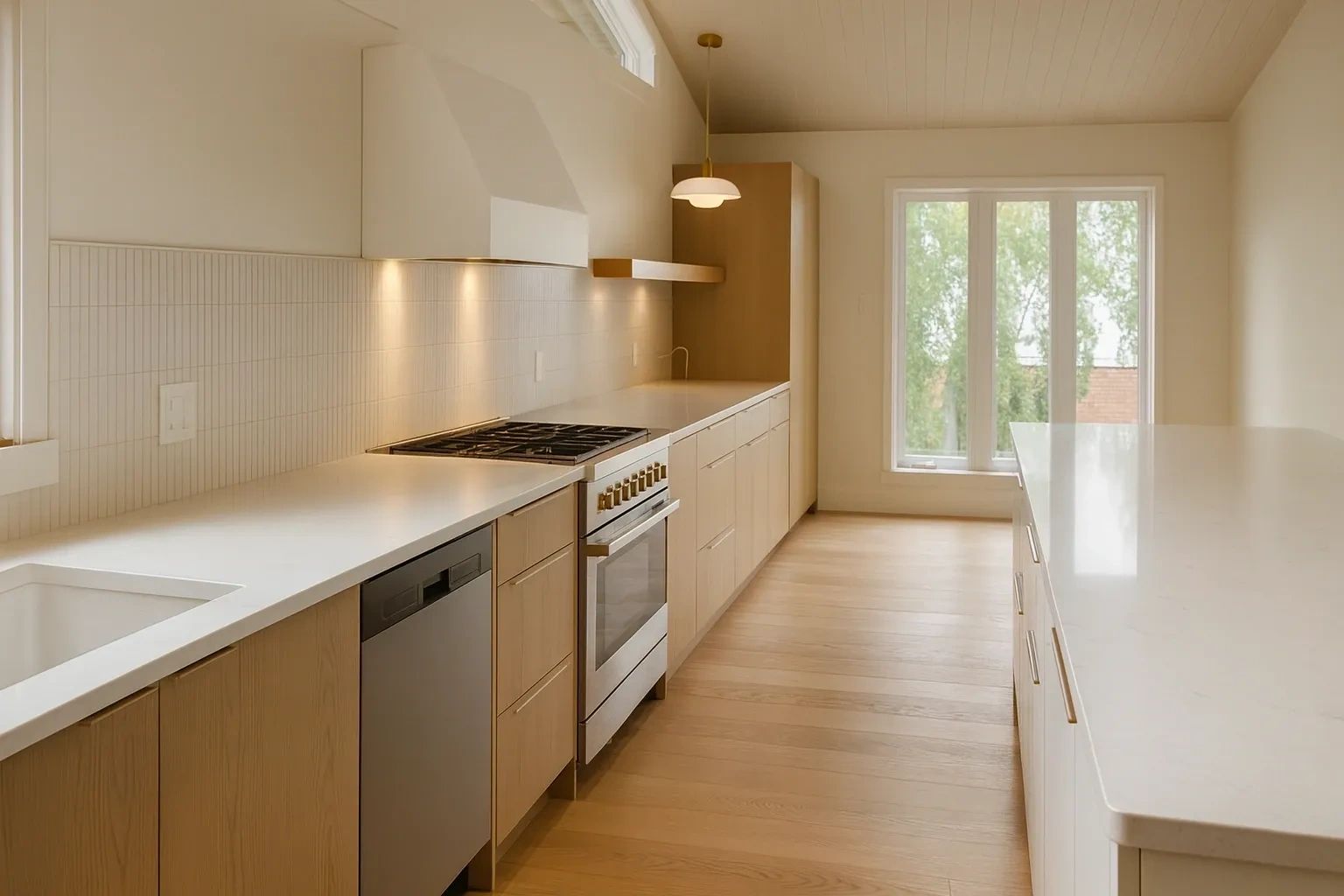 Modern kitchen design with custom cabinetry
